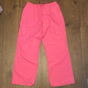 Pink scrub pants